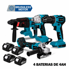 Kit de 4 Máquinas a Bateria - 2x Baterias 48v 4Ah