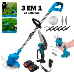 Kit Roçadora Extensivel + Serra Poda 6" + Tesoura de Poda - Garantia de 3 Anos  na Tools Portugal - Apenas 107.90€! Compra agora na Tools Portugal