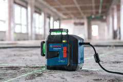 Bosch GLL 80-33 G Nível Laser 3 linhas, 30m (com bateria, mala e clipe)