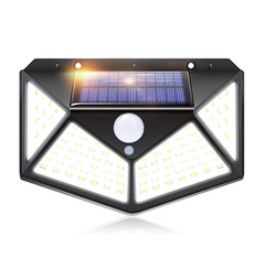 Foco Luz Solar Exterior com 100 Leds