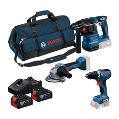 Bosch GBH 18V-22+GWS 18V-8 Kit 3 Ferramentas