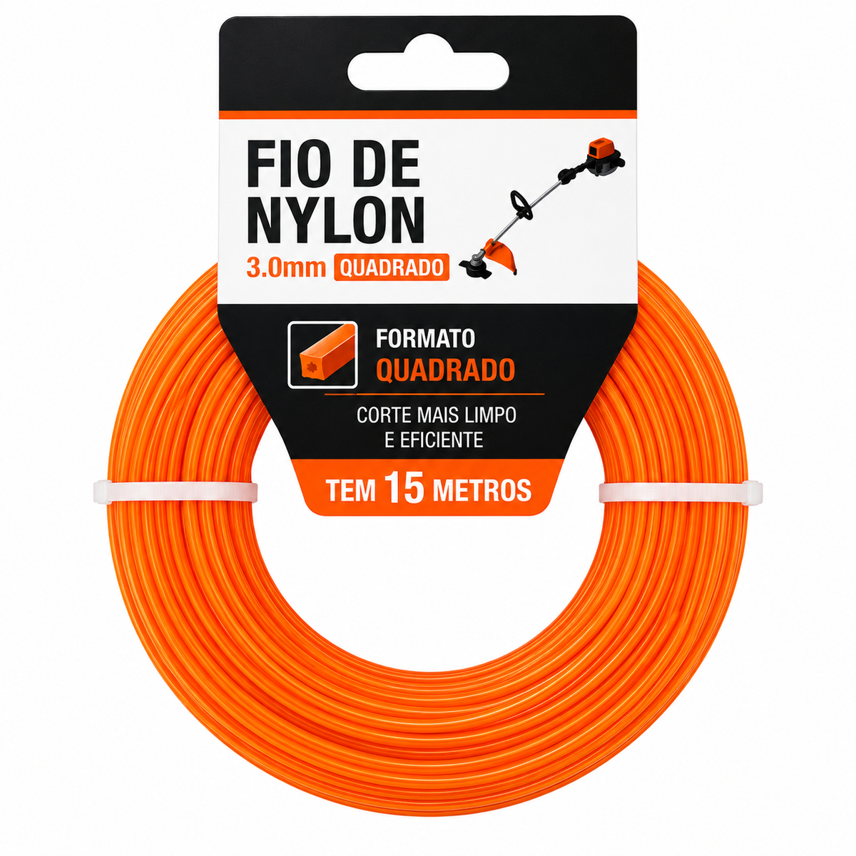 Fio de Nylon 3,0 mm Quadrado — 15 Metros