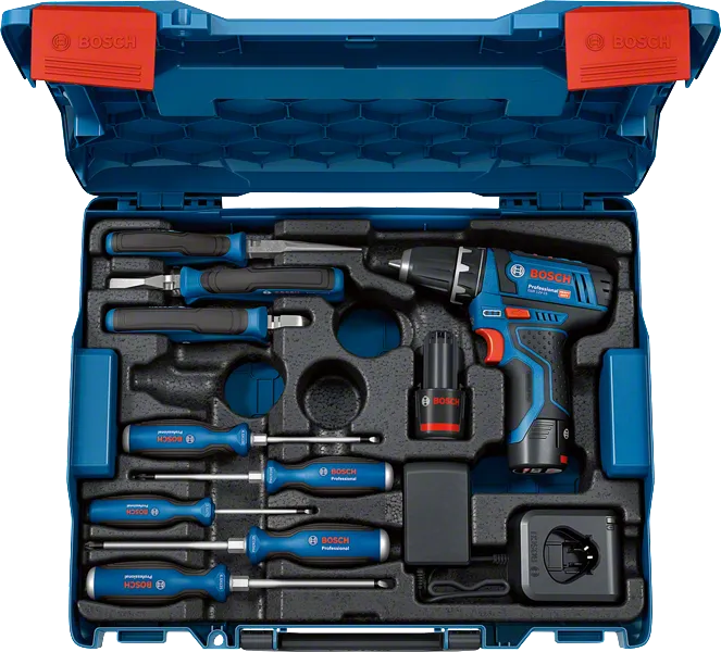 Bosch GSR 12V-15 Kit Berbequim/Aparafusadora+ 8 Ferramentas