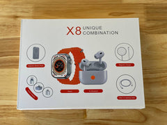 Conjunto 6 em 1 | 1 Smartwatch + 1 Magsafe + 1 AirPods + 1 Carregador + 1 Adaptador + 1 Base