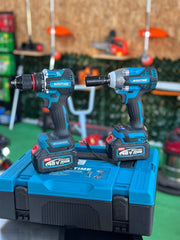 Kit 2 Máquinas a Bateria Aparafusadora e Máquina de Impacto| 2x Baterias